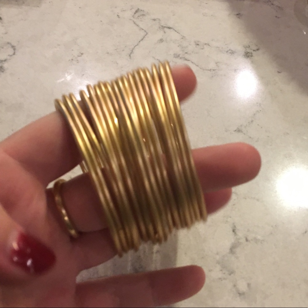 Set of gold colored bangles